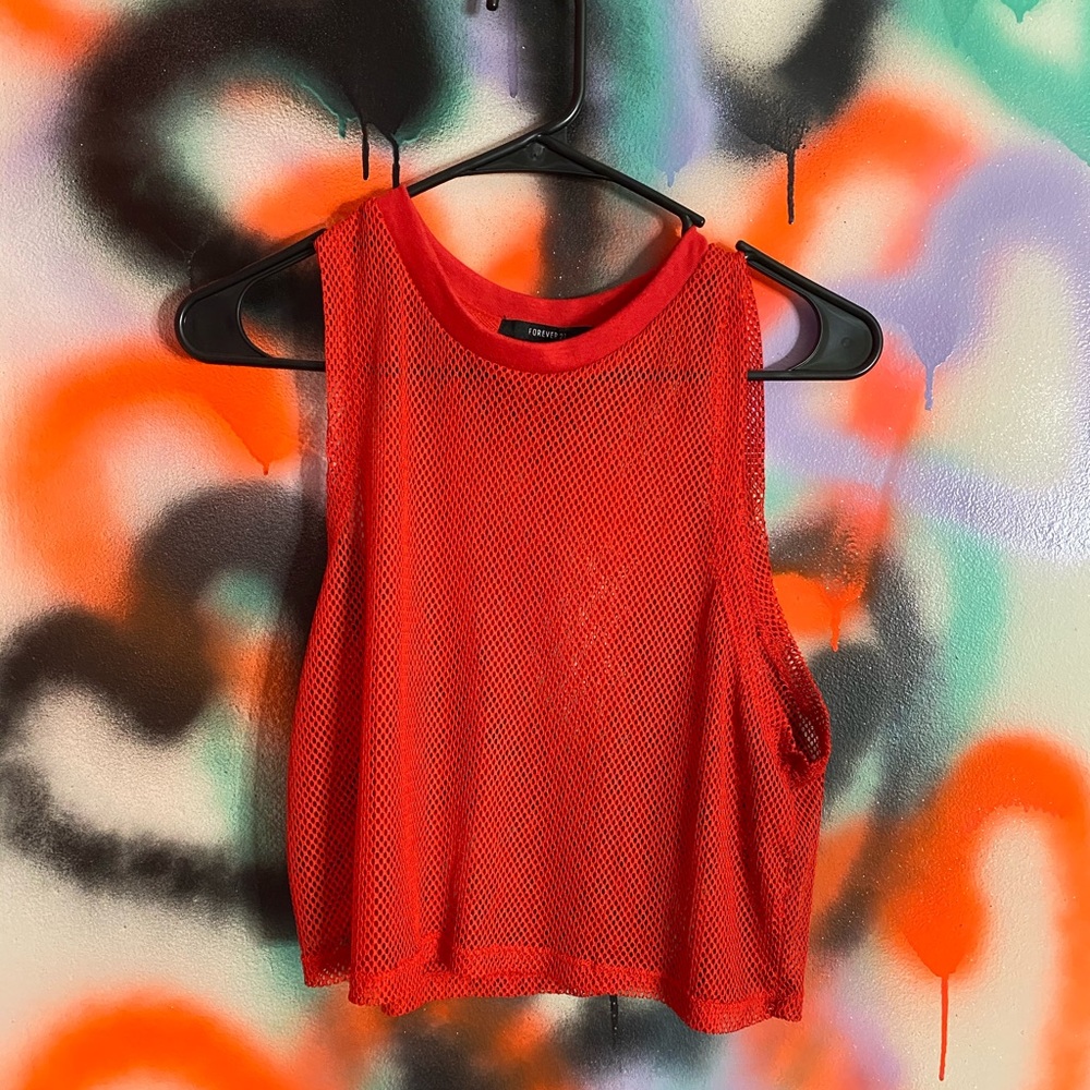 Forever 21 mesh cropped